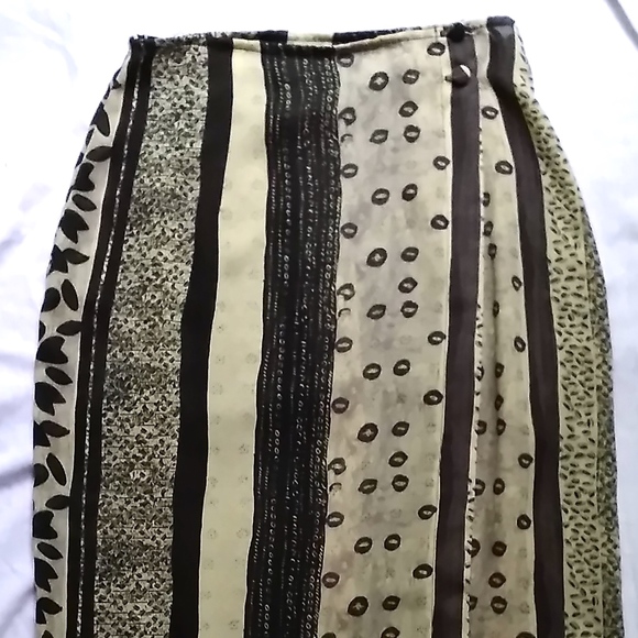 Classy Black & Tan Maxi Skirt Small - Picture 1 of 3